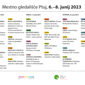Državno srečanje lutkovnih in otroških gledaliških skupin Slovenije od 6.6.2023 do 8.6.2023