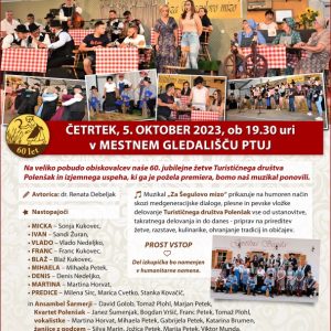 Muzikal “ZA ŠEGULOVO MIZO” 5.10.2023