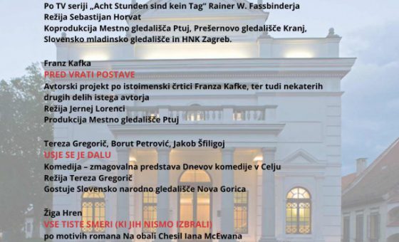 ABONMA ZA ODRASLE SEZONA 20262027 ABONMA PREMIERA ABONMA IZVEN(1) VPIS V ODRASLI ABONMA 2026/2027 v Mestnem gledališču Ptuj